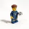Detailed David Beckham minifigure in classic white kit
