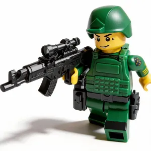 Special ops commando minifigure with black tactical vest