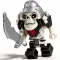 Glowing Eye Detail Glow in the dark eyes on a skeleton warrior minifigure